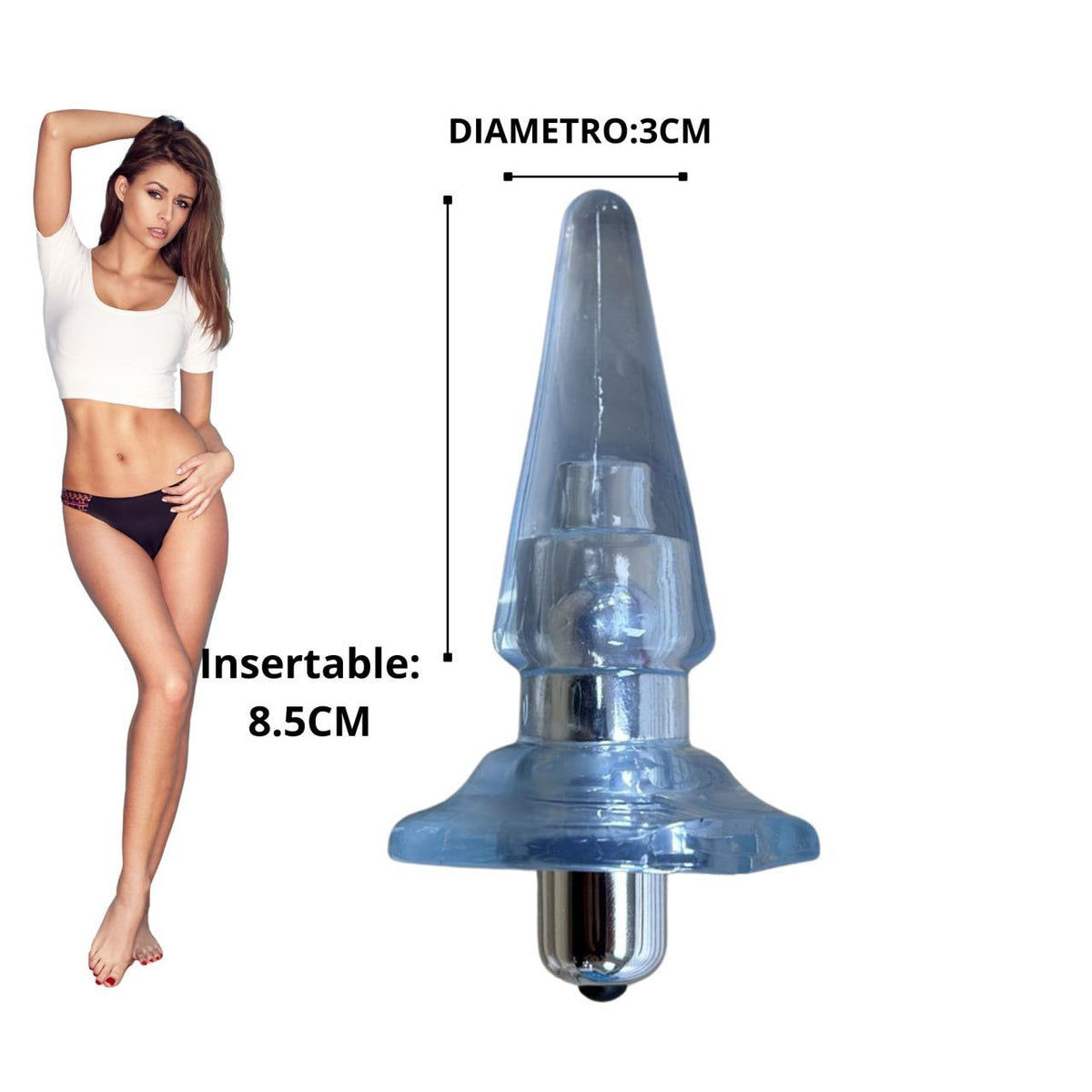 Fotografía de referencia de plug vibrador.