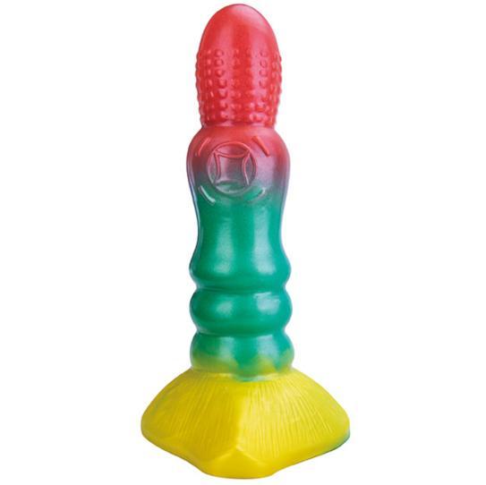 Fotografía de referencia de dildo con diseño fantástico.