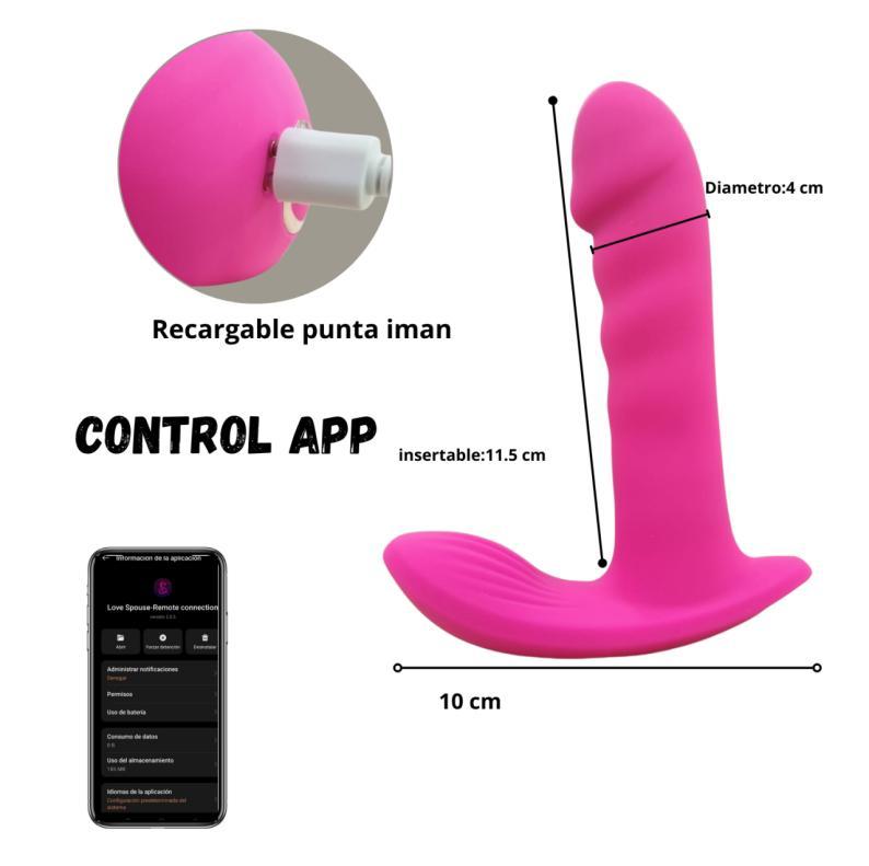 Fotografía de referencia de vibrador con control por aplicación.