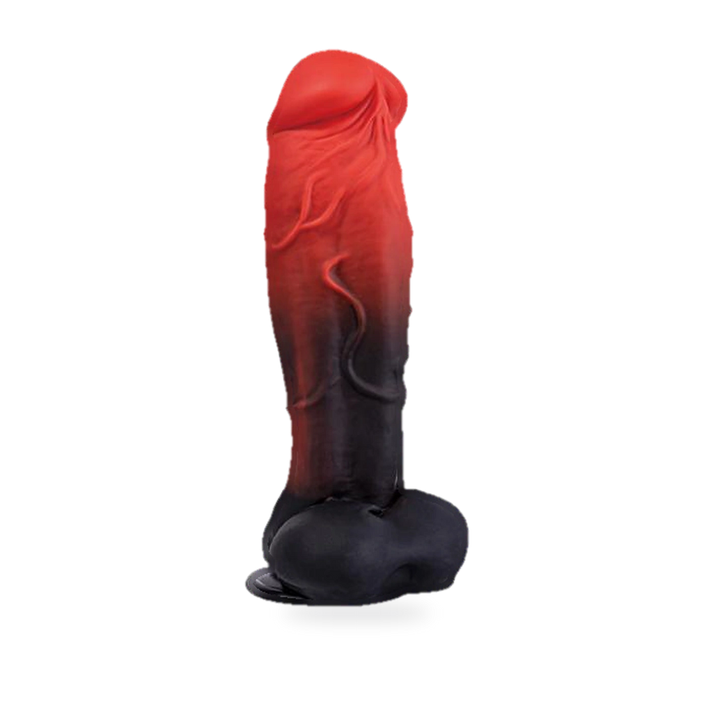 Fotografía de referencia de dildo con diseño fantástico.