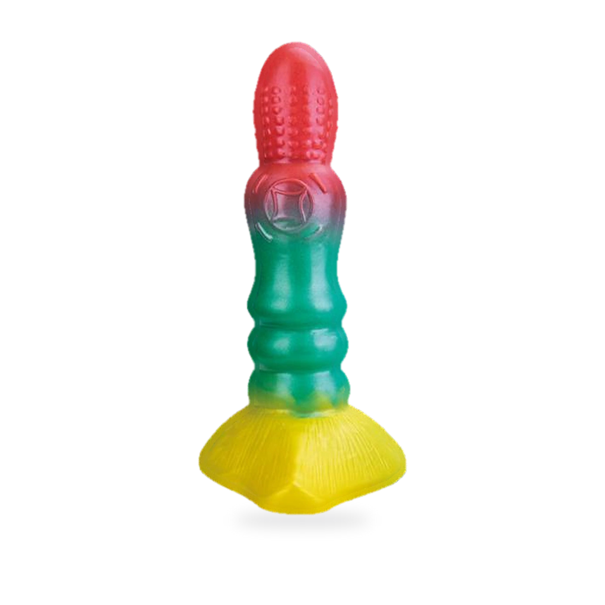 Fotografía de referencia de dildo con diseño fantástico.
