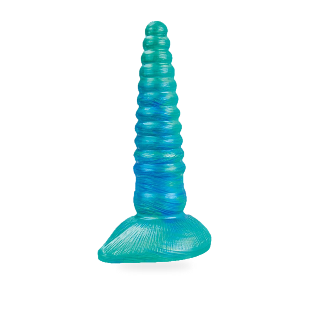 Fotografía de referencia de dildo con diseño fantástico.