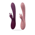 Fotografía de referencia de vibrador con diseño de conejo.