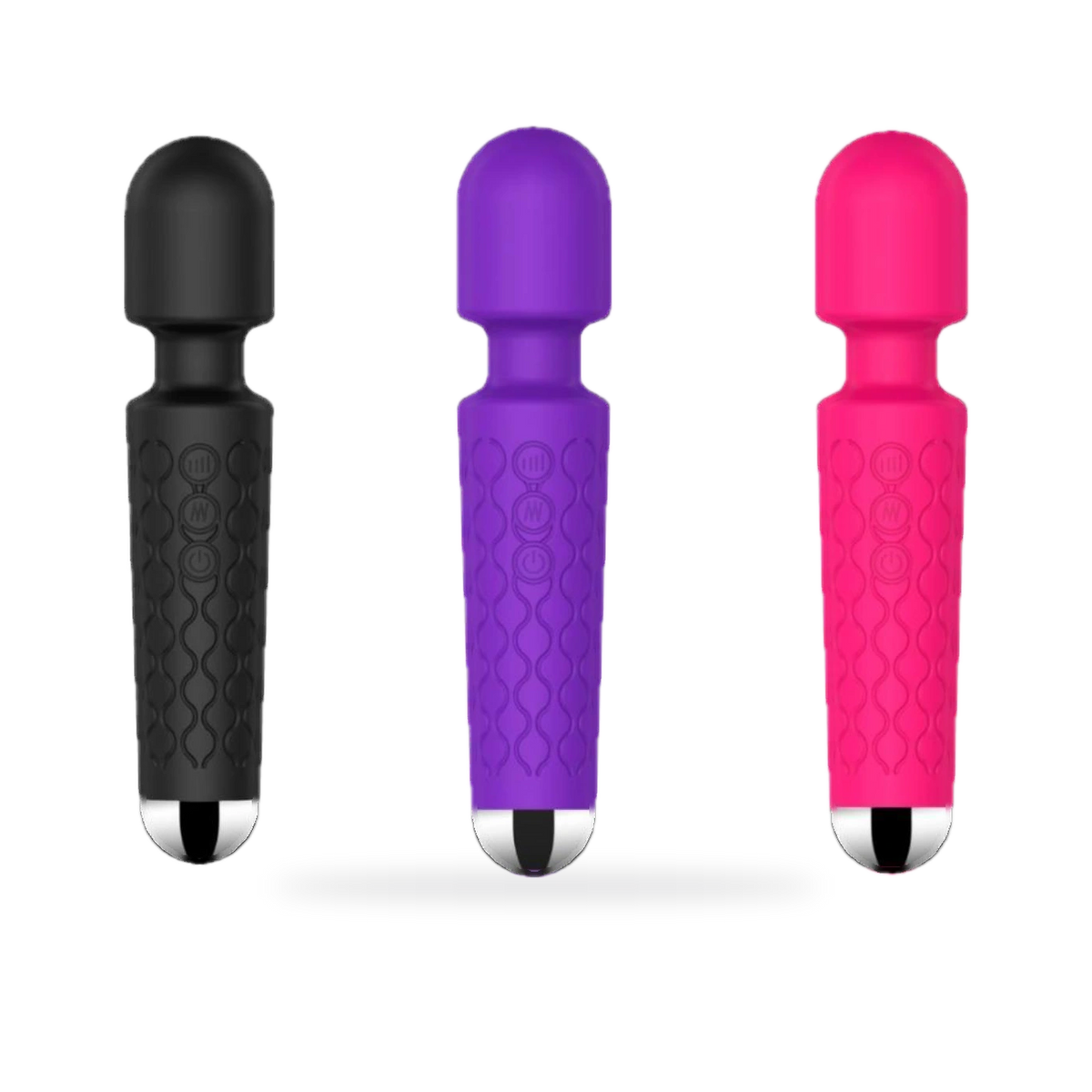 Fotografía de referencia de vibrador con diseño de micrófono; varias presentaciones.