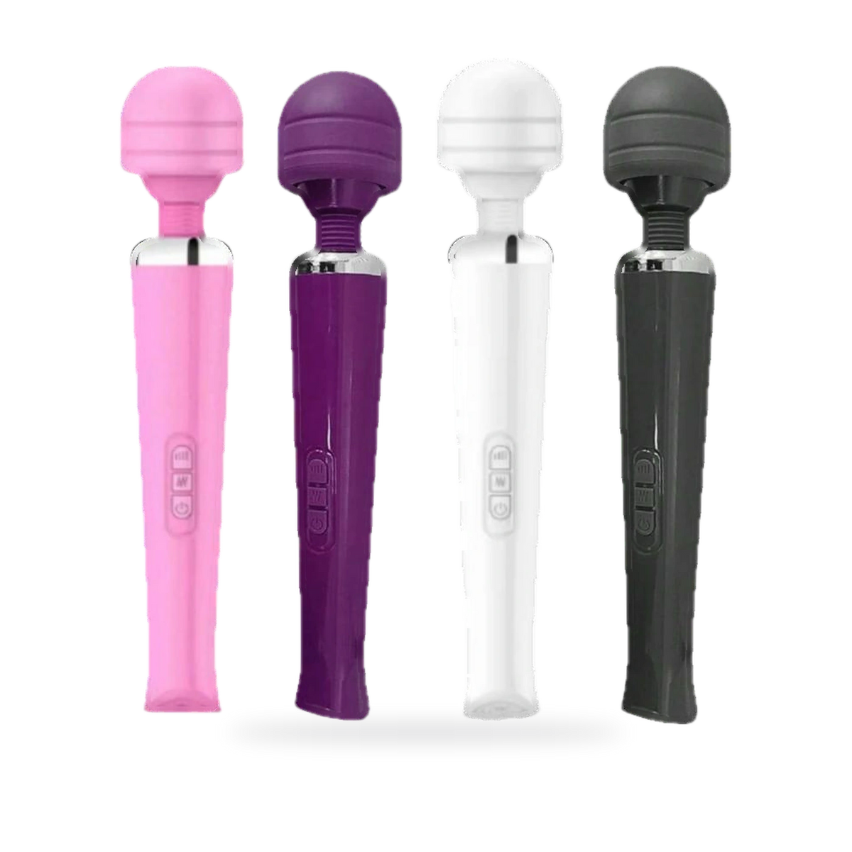 Fotografía de referencia de vibrador con diseño de micrófono; varias presentaciones.