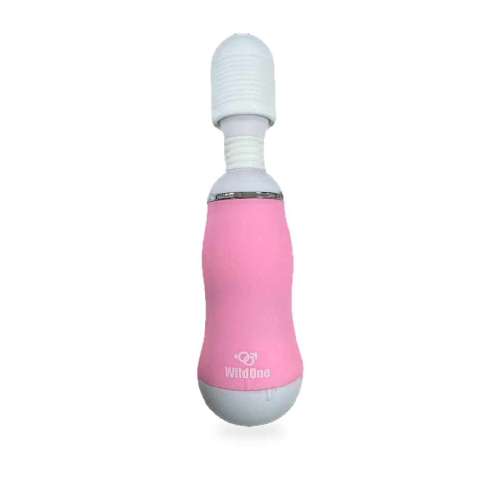 Fotografía de referencia de vibrador con diseño de micrófono.
