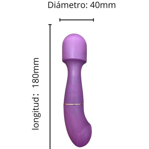 Fotografía de referencia de vibrador con diseño de micrófono.