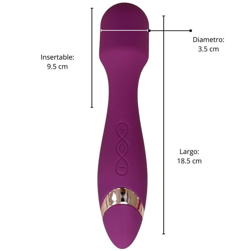 Fotografía de referencia de vibrador con diseño de micrófono.