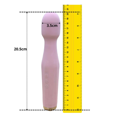 Fotografía de referencia de vibrador con diseño de micrófono.
